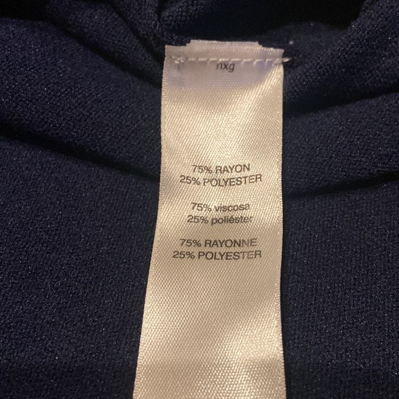 CHICO’S NWT Zip Back Mindy Pullover Sweater Long Sleeve Deep Navy Size 1 (M8) - Picture 10 of 10